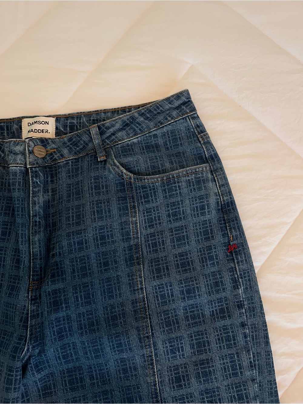 Damson Madder Tobit Laser Check Jeans